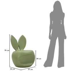 Sedia Verde una Sedia Adatto per Indoor/outdoor, Materiale Struttura in Plastica - Mrauk