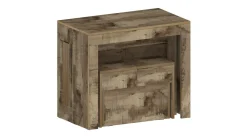 Set Tavolo E Sedie|Cucina > Dmora Set consolle allungabile 12 posti e 1 panca allungabile ardesia - Badesi Grigio Ardesia