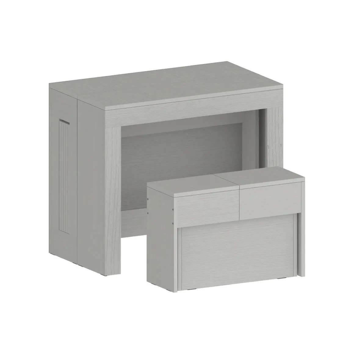 Set Tavolo E Sedie|Cucina > Dmora Set consolle allungabile 12 posti e 1 panca allungabile - Badesi Bianco Lucido