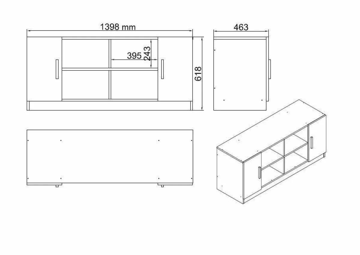 Set Da Ufficio > Dmora Set da ufficio Abutilon, Noce e Antracite Nero Antracite, Marrone Noce