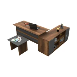 Set da ufficio Harriet, Noce e Antracite
