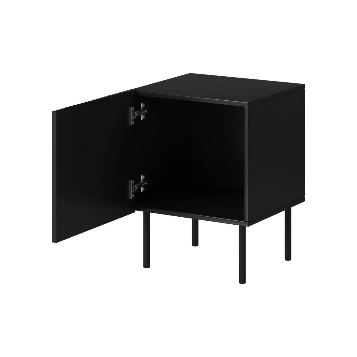 Set di 2 comodini Livraga, 45x40 h51 cm, Nero