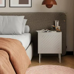 Set di 2 comodini Viano, 45x42 h59 cm, Beige