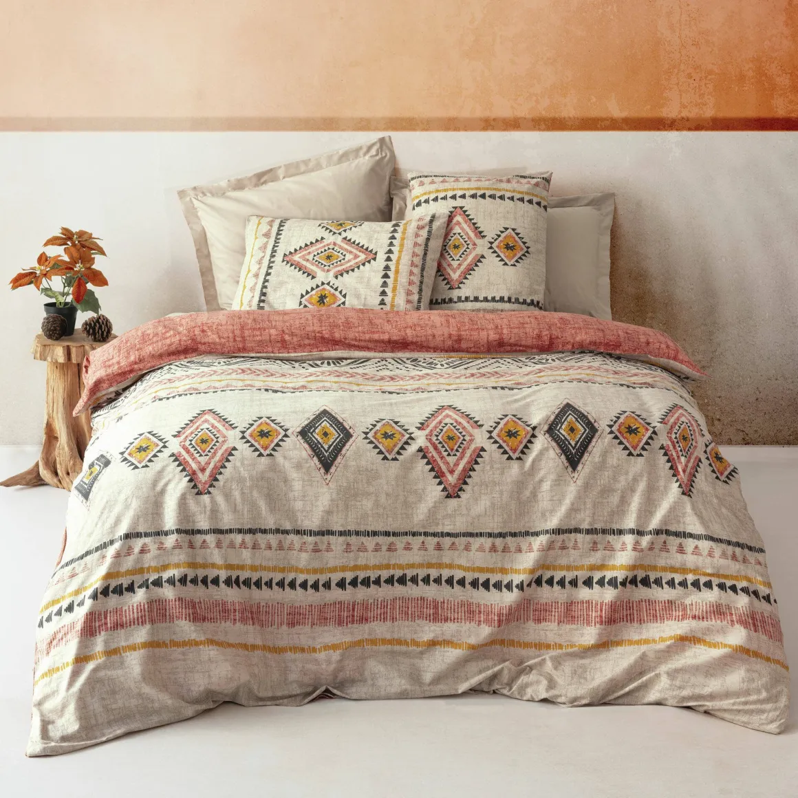 Set di copripiumino matrimoniale e 2 federe Grand River, Multicolore, 260x220 cm