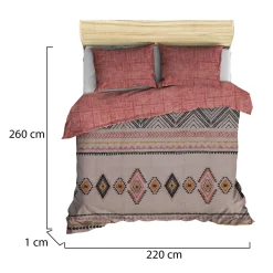 Set di copripiumino matrimoniale e 2 federe Grand River, Multicolore, 260x220 cm