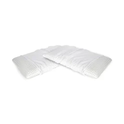 Guanciali > Dmora Set di 2 guanciali Alloro, Made in Italy, 70x39 h10 cm, Bianco Bianco, Bianco