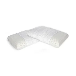 Set di 2 guanciali Basilico, Made in Italy, 70x40 h16 cm, Bianco