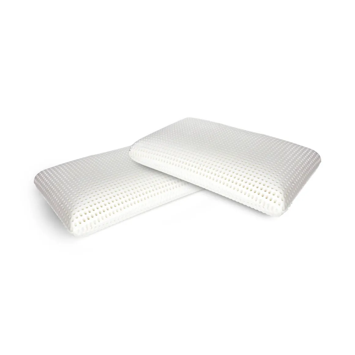 Set di 4 guanciali Basilico, Made in Italy, 70x40 h16 cm, Bianco