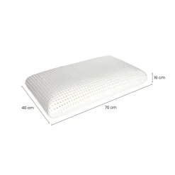 Set di 4 guanciali Basilico, Made in Italy, 70x40 h16 cm, Bianco
