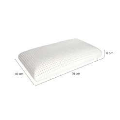 Guanciali > Dmora Set di 2 guanciali Cerfoglio, Made in Italy, 70x40 h16 cm, Bianco Bianco, Bianco