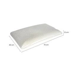 Set di 2 guanciali Citronella, Made in Italy, 70x40 h12 cm, Bianco