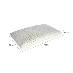 Set di 4 guanciali Citronella, Made in Italy, 70x40 h12 cm, Bianco