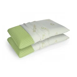 Guanciali > Dmora Set di 2 guanciali Maggiorana, Made in Italy, 73x43 h14 cm, Bianco Bianco, Bianco