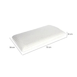 Guanciali > Dmora Set di 4 guanciali Menta, Made in Italy, 70x39 h10 cm, Bianco Bianco, Bianco