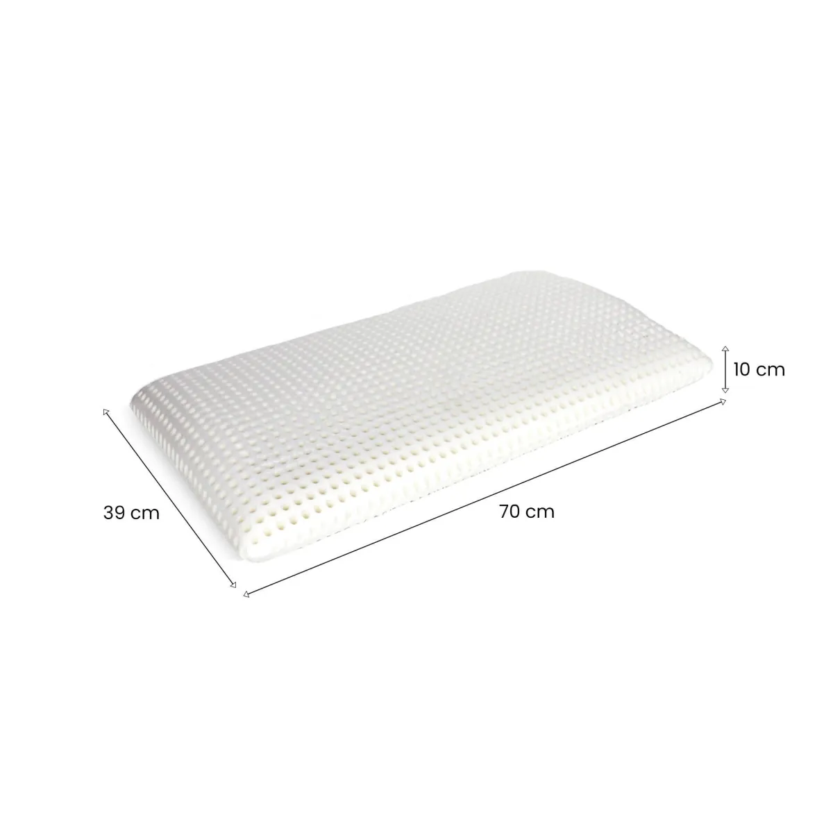 Guanciali > Dmora Set di 4 guanciali Menta, Made in Italy, 70x39 h10 cm, Bianco Bianco, Bianco