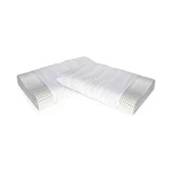 Guanciali > Dmora Set di 2 guanciali Origano, Made in Italy, 70x41 h12 cm, Bianco Bianco, Bianco