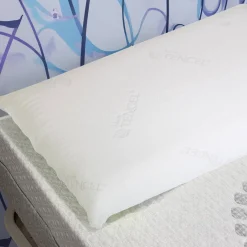 Set di 2 guanciali Prezzemolo, Made in Italy, 70x40 h14 cm, Bianco
