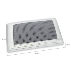 Set di 2 guanciali Prezzemolo, Made in Italy, 70x40 h14 cm, Bianco