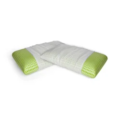 Guanciali > Dmora Set di 2 guanciali Rosmarino, Made in Italy, 70x40 h16 cm, Bianco Bianco, Bianco