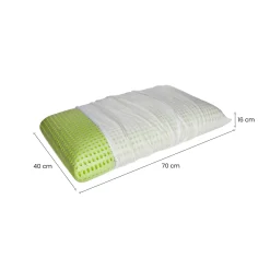Guanciali > Dmora Set di 2 guanciali Rosmarino, Made in Italy, 70x40 h16 cm, Bianco Bianco, Bianco
