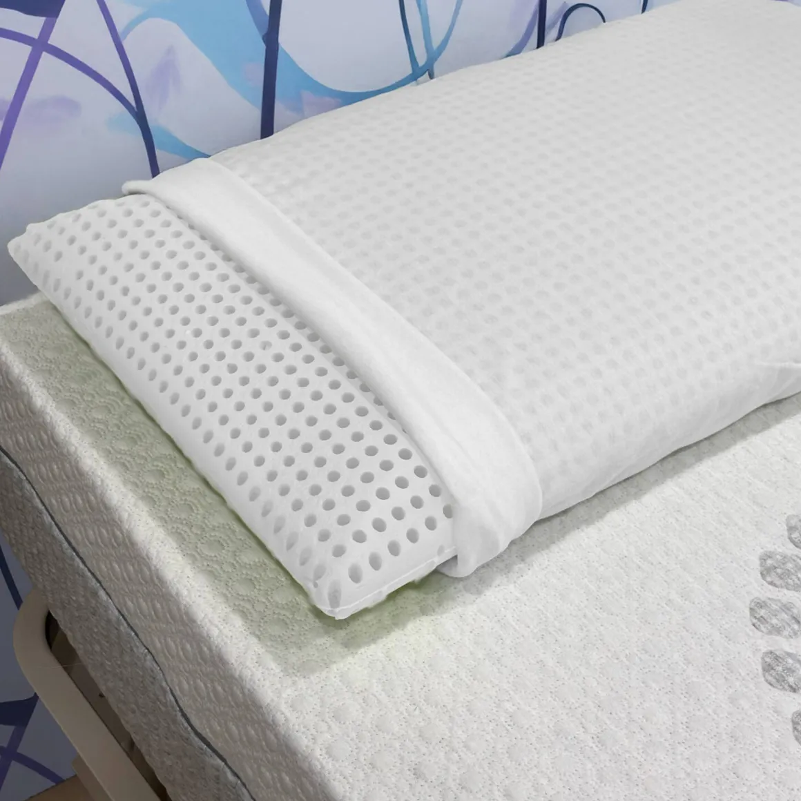 Set di 2 guanciali Timo, Made in Italy, 70x40 h12 cm, Bianco