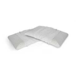 Set di 2 guanciali Timo, Made in Italy, 70x40 h12 cm, Bianco