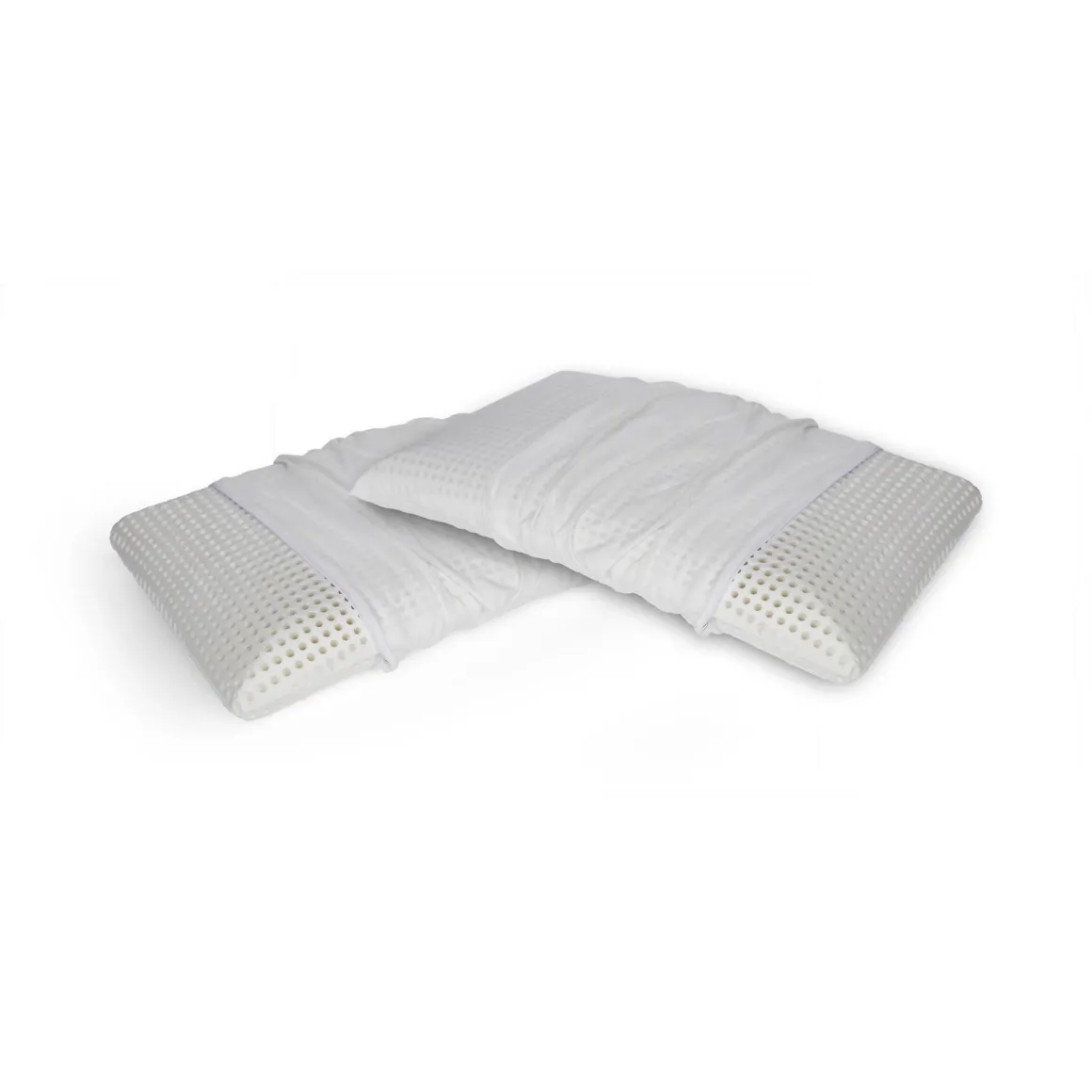 Set di 2 guanciali Timo, Made in Italy, 70x40 h12 cm, Bianco