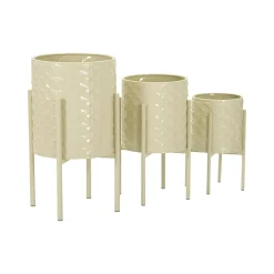 Oggettistica|Vasi > Dmora Set di 3 portavasi Cisterna, 36x36 h57 cm, Giallo
