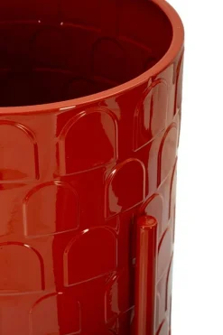 Set di 3 portavasi Cisterna, 36x36 h57 cm, Rosso