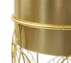 Set di 2 portavasi Godego, 23x23 h43 cm, Oro