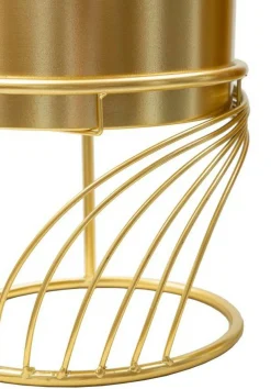 Oggettistica|Vasi > Dmora Set di 2 portavasi Sauri, 23x23 h36 cm, Oro