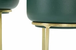 Set di 2 portavasi Subequo, 20x20 h29 cm, Verde e Oro