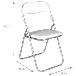 Sedie > Dmora Set di Sedie Bianco Grigio 10 Sedie Imbottito, Peso Supportato 80 kg - Antenore Grigio, Bianco