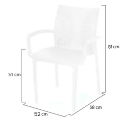 Sedie > Dmora Set di Sedie 4 Sedie Impilabile, Made in Italy - Buono Bianco