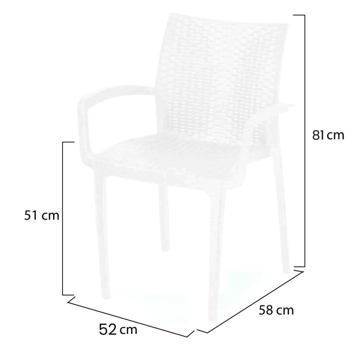 Sedie > Dmora Set di Sedie 4 Sedie Impilabile, Made in Italy - Buono Bianco