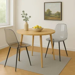 Sedie > Dmora Set di 2 sedie casual in plastica fume - Amstrong Grigio Fume