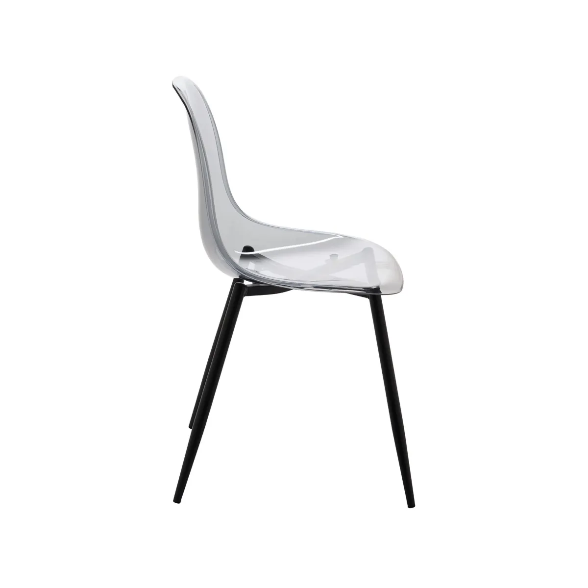 Sedie > Dmora Set di 2 sedie casual in plastica fume - Amstrong Grigio Fume