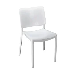 Set di 4 sedie da balcone impilabili bianco - Cirebon