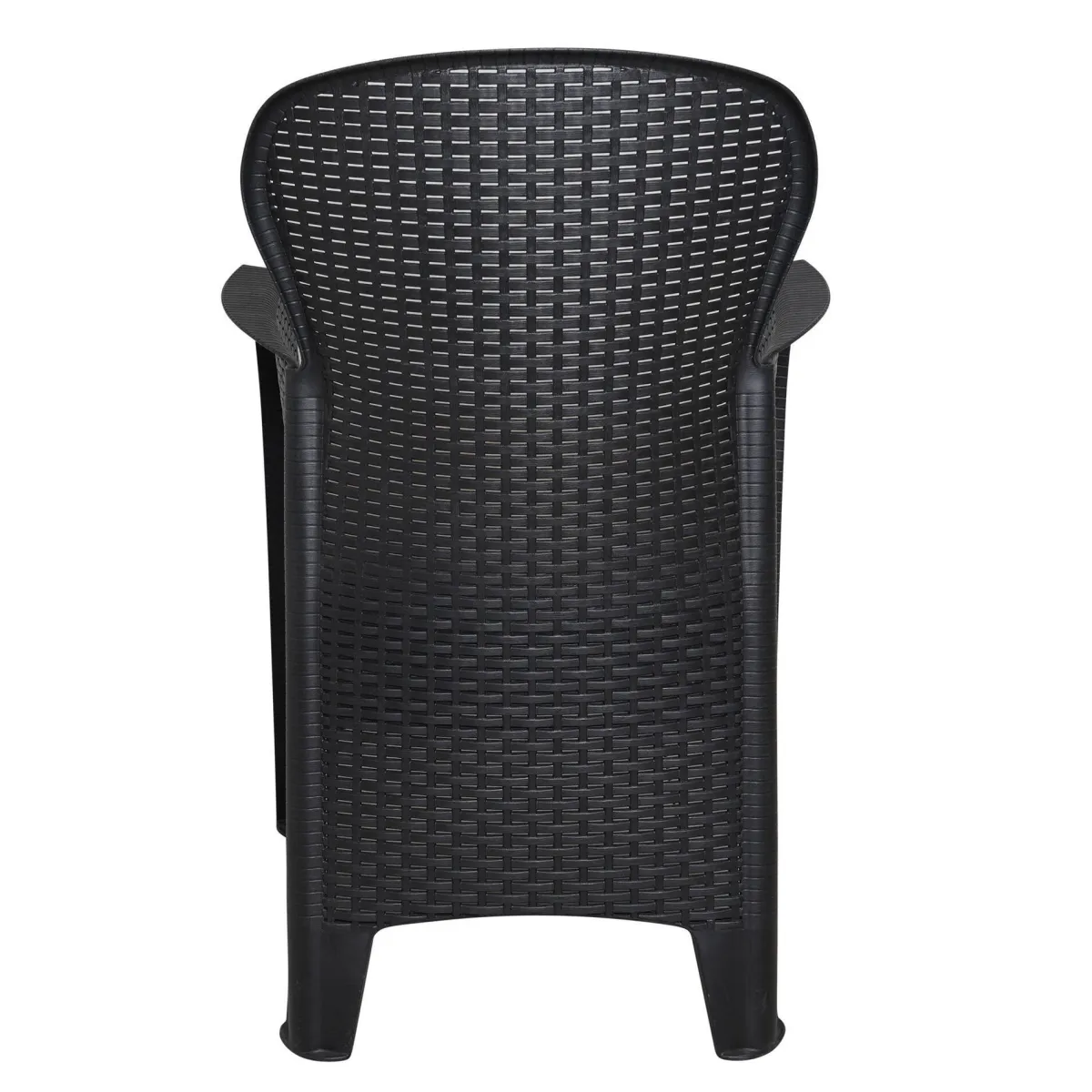 Sedie Da Esterno|Sedie > Dmora Set di 2 sedie da esterno in plastica antracite - Amilton Grigio Antracite