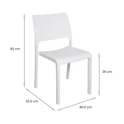 Sedie Da Esterno|Sedie > Dmora Set di 4 sedie da esterno moderne - Cereseto Bianco