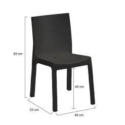 Sedie Da Esterno|Sedie > Dmora Set di 4 sedie da giardino durevoli - Bima Bianco