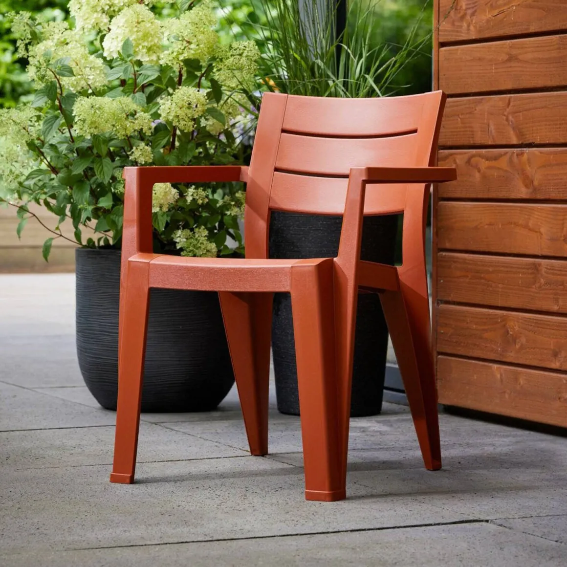 Set di 6 sedie da giardino impilabili multicolore - Courtenay