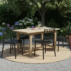 Sedie Da Esterno|Sedie > Dmora Set di 4 sedie da giardino resistenti - Bandung Bianco