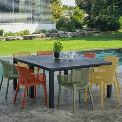 Set di 6 sedie da terrazzo impilabili multicolore - Boisbriand