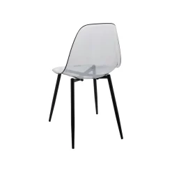 Cucina|Salotto > Dmora Set di 4 sedie design in plastica fume - Amstrong Grigio Fume