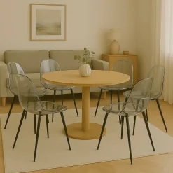 Sedie > Dmora Set di 6 sedie design in plastica fume - Amstrong Grigio Fume