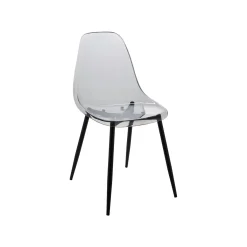 Sedie > Dmora Set di 6 sedie design in plastica fume - Amstrong Grigio Fume