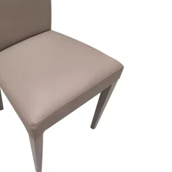 Set di Sedie Grigio Tortora 6 Sedie Imbottito, Effetto Laccato - Ferraris