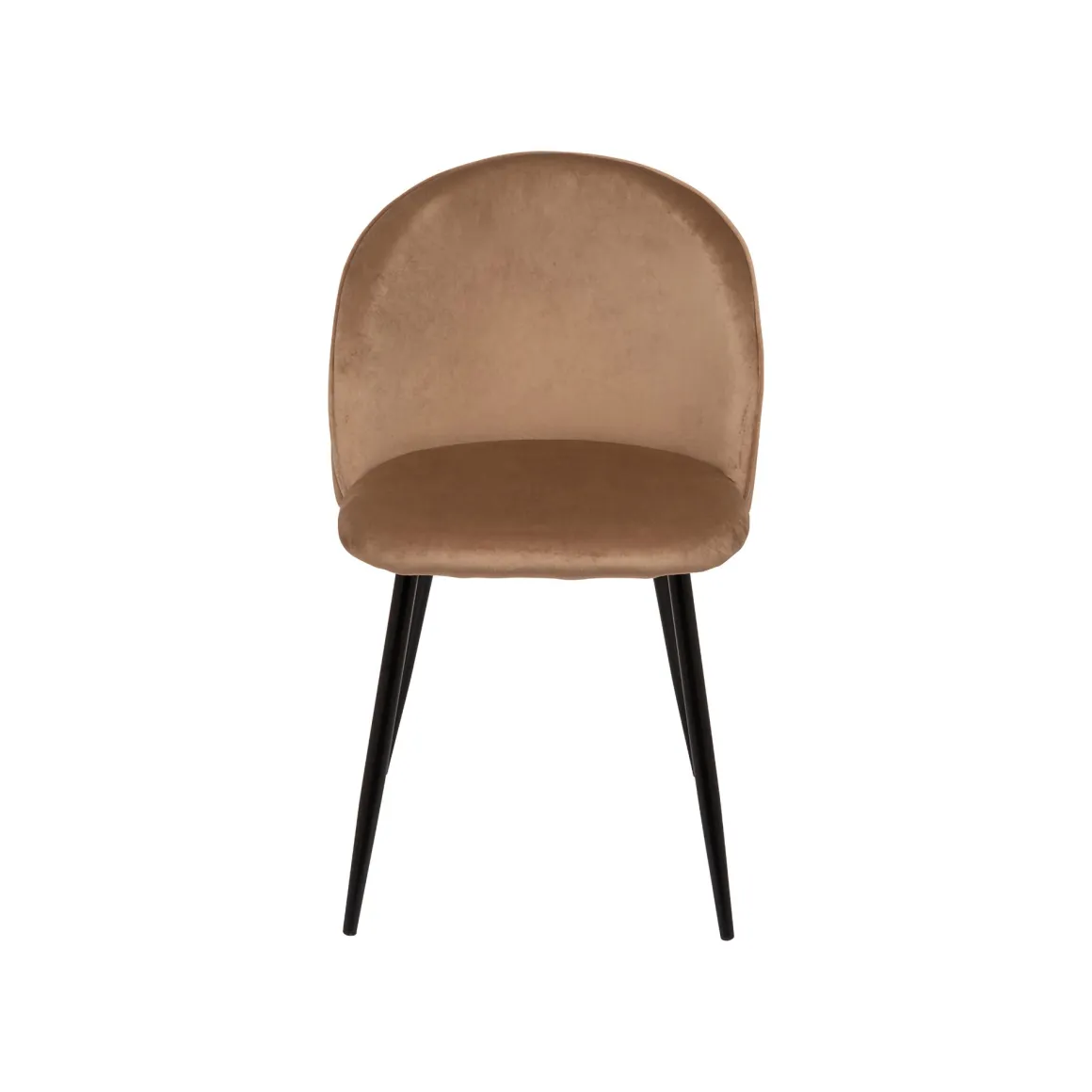 Set di 4 sedie imbottite eleganti in velluto beige - Achito