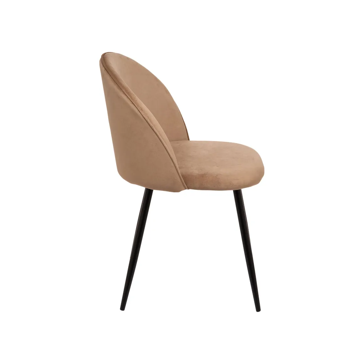 Set di 4 sedie imbottite eleganti in velluto beige - Achito